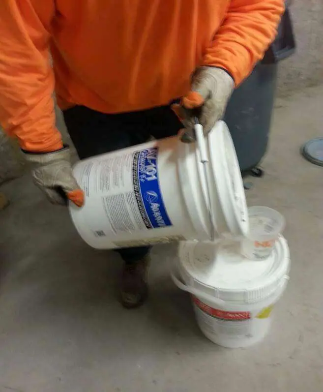 Acrylamide grout, a two part system, was selected as the best product solution for application of leakage areas.