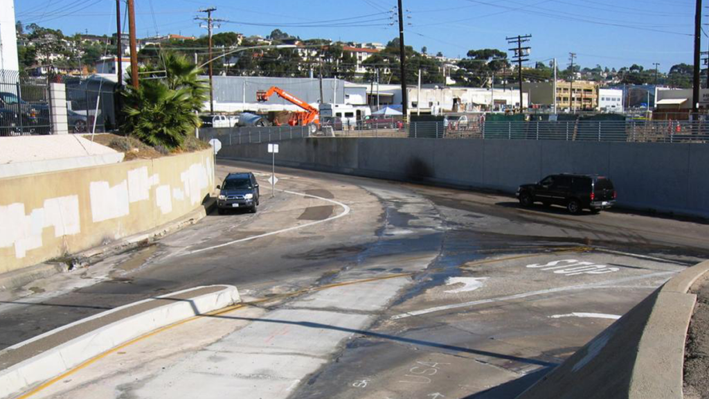 Water leakage plagued an intersection located roughly 1.5 miles from San Diego Bay.